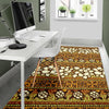 Sea Turtle Aztec Hibiscus Hawaiian Pattern Print Floor Mat-grizzshop