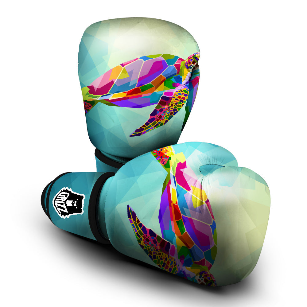 Sea Turtle Colorful Print Boxing Gloves-grizzshop