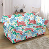 Sea Turtle Floral Hawaiian Pattern Print Loveseat Cover-grizzshop