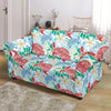 Sea Turtle Floral Hawaiian Pattern Print Loveseat Cover-grizzshop