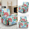 Sea Turtle Floral Hawaiian Pattern Print Recliner Cover-grizzshop