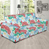 Sea Turtle Floral Hawaiian Pattern Print Sofa Covers-grizzshop