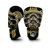 Sea Turtle Gold And Black Print Boxing Gloves-grizzshop