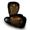 Sea Turtle Golden Tribal Print Boxing Gloves-grizzshop