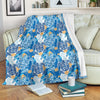 Sea Turtle Hawaiian Blue Pattern Print Blanket-grizzshop