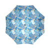 Sea Turtle Hawaiian Blue Pattern Print Foldable Umbrella-grizzshop