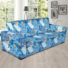 Sea Turtle Hawaiian Blue Pattern Print Sofa Covers-grizzshop