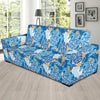 Sea Turtle Hawaiian Blue Pattern Print Sofa Covers-grizzshop