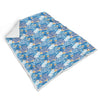 Sea Turtle Hawaiian Blue Pattern Print Throw Blanket-grizzshop