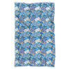 Sea Turtle Hawaiian Blue Pattern Print Throw Blanket-grizzshop