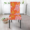 Sea Turtle Hawaiian Orange Pattern Print Chair Cover-grizzshop