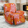 Sea Turtle Hawaiian Orange Pattern Print Recliner Cover-grizzshop