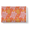 Sea Turtle Hawaiian Orange Pattern Print Throw Blanket-grizzshop