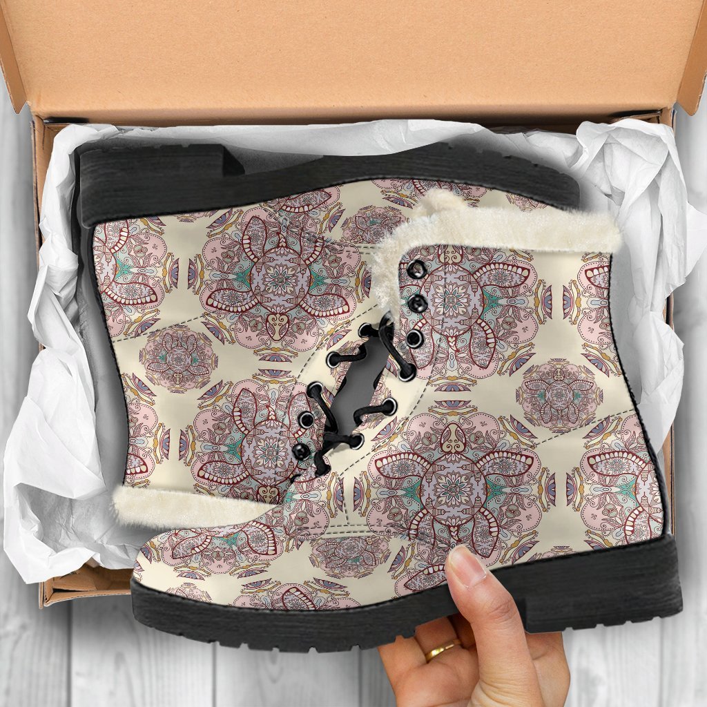 Sea Turtle Hawaiian Pattern Print Comfy Winter Boots-grizzshop