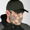 Sea Turtle Hawaiian Pattern Print Face Mask-grizzshop