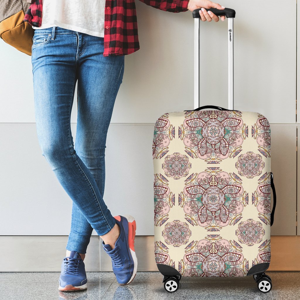 Sea Turtle Hawaiian Pattern Print Luggage Cover Protector-grizzshop