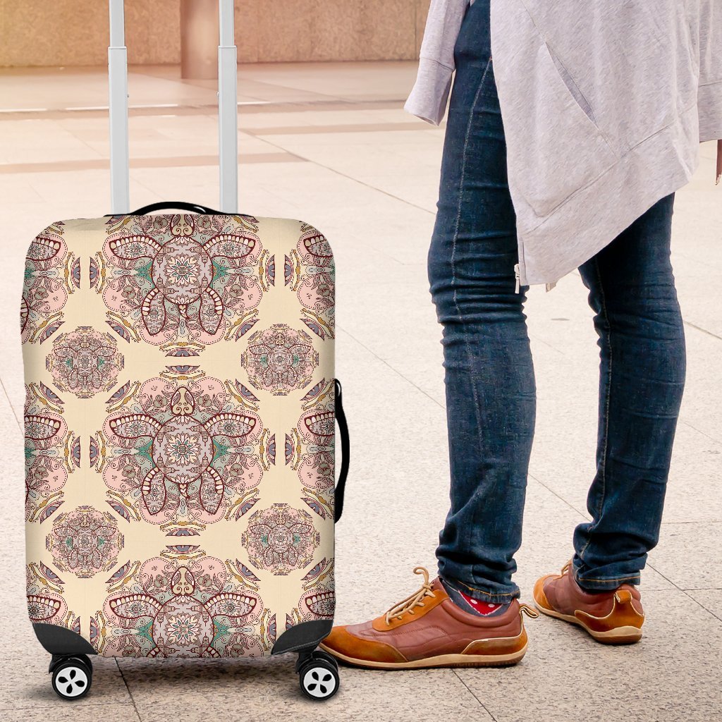 Sea Turtle Hawaiian Pattern Print Luggage Cover Protector-grizzshop