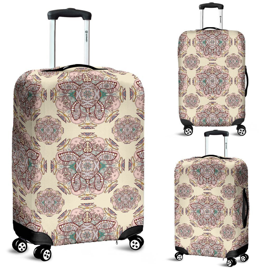 Sea Turtle Hawaiian Pattern Print Luggage Cover Protector-grizzshop
