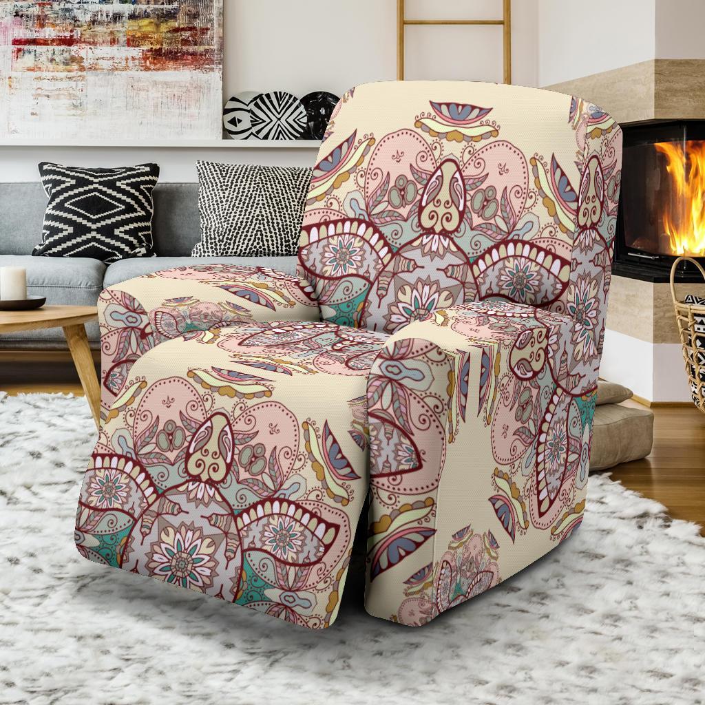 Sea Turtle Hawaiian Pattern Print Recliner Cover-grizzshop