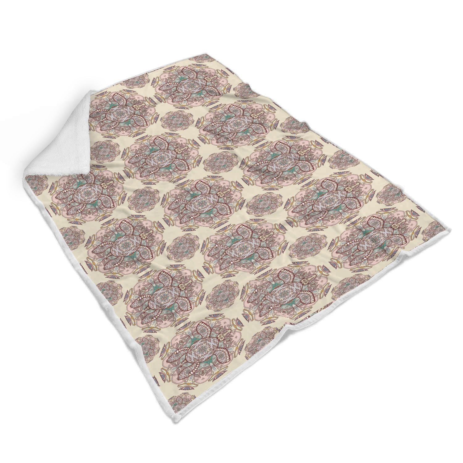 Sea Turtle Hawaiian Pattern Print Throw Blanket-grizzshop