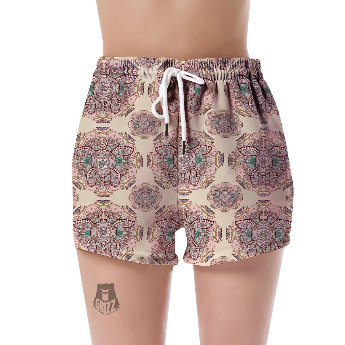 Sea Turtle Hawaiian Pattern Print Women's Shorts-grizzshop