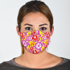 Sea Turtle Red Hibiscus Hawaiian Pattern Print Face Mask-grizzshop