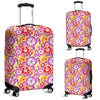 Sea Turtle Red Hibiscus Hawaiian Pattern Print Luggage Cover Protector-grizzshop