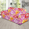 Sea Turtle Red Hibiscus Hawaiian Pattern Print Sofa Covers-grizzshop