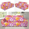 Sea Turtle Red Hibiscus Hawaiian Pattern Print Sofa Covers-grizzshop