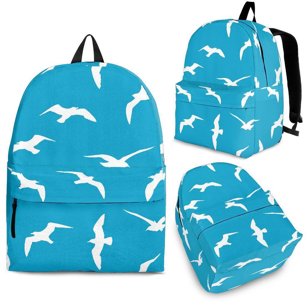 Seagull Pattern Print Backpack-grizzshop