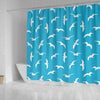 Seagull Pattern Print Bathroom Shower Curtain-grizzshop