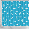 Seagull Pattern Print Bathroom Shower Curtain-grizzshop