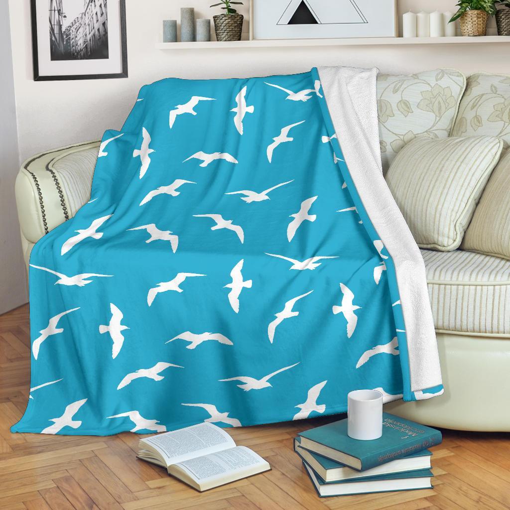 Seagull Pattern Print Blanket-grizzshop