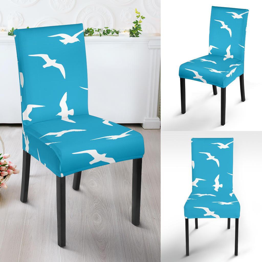 Seagull Pattern Print Chair Cover-grizzshop