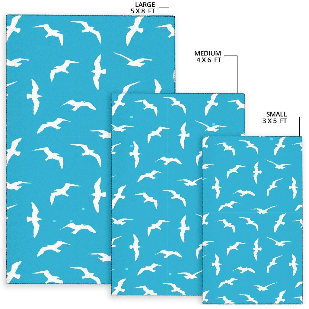 Seagull Pattern Print Floor Mat-grizzshop