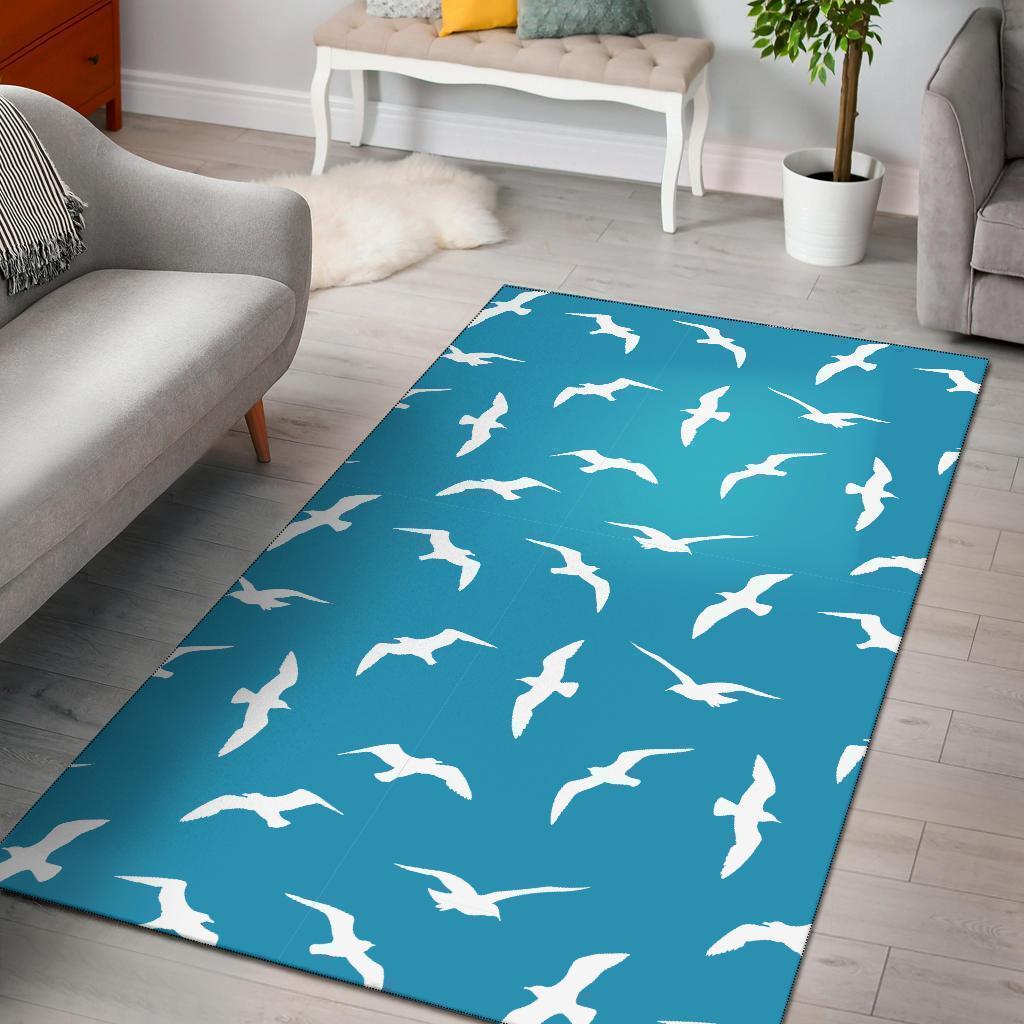 Seagull Pattern Print Floor Mat-grizzshop