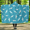 Seagull Pattern Print Hooded Blanket-grizzshop