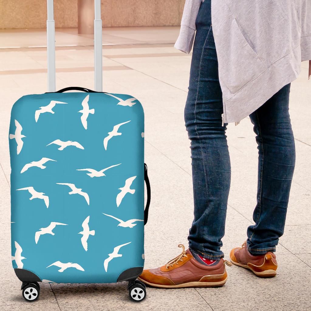 Seagull Pattern Print Luggage Cover Protector-grizzshop