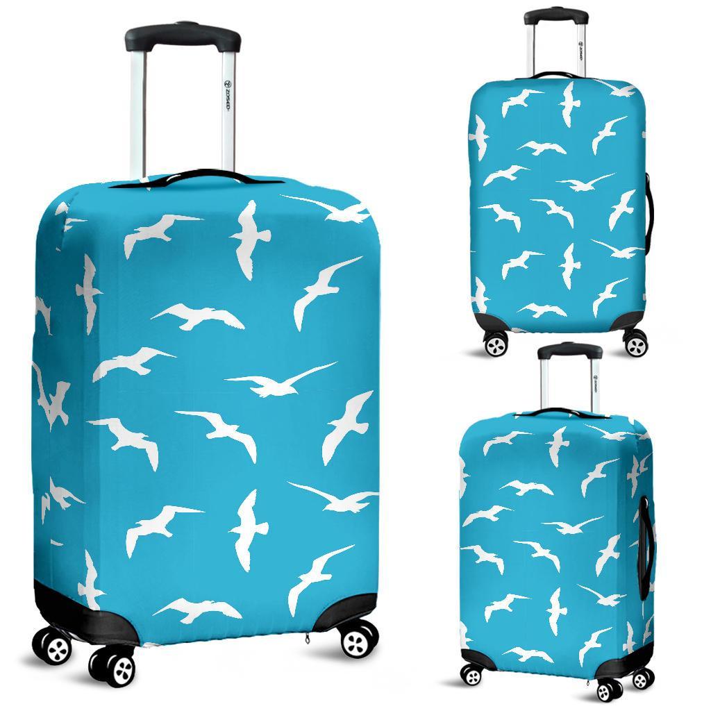 Seagull Pattern Print Luggage Cover Protector-grizzshop