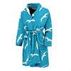 Seagull Pattern Print Men Long Robe-grizzshop