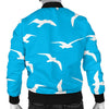 Seagull Pattern Print Men's Bomber Jacket-grizzshop