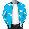 Seagull Pattern Print Men's Bomber Jacket-grizzshop