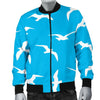 Seagull Pattern Print Men's Bomber Jacket-grizzshop