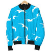 Seagull Pattern Print Men's Bomber Jacket-grizzshop