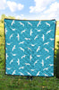 Seagull Pattern Print Quilt-grizzshop