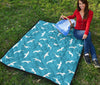 Seagull Pattern Print Quilt-grizzshop