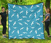 Seagull Pattern Print Quilt-grizzshop