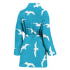 Seagull Pattern Print Women Long Robe-grizzshop