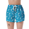 Seagull Pattern Print Women's Shorts-grizzshop