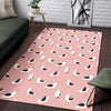 Seagull Pink Pattern Print Floor Mat-grizzshop